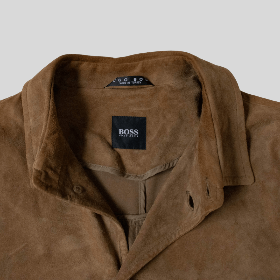Overshirt de piel Hugo Boss