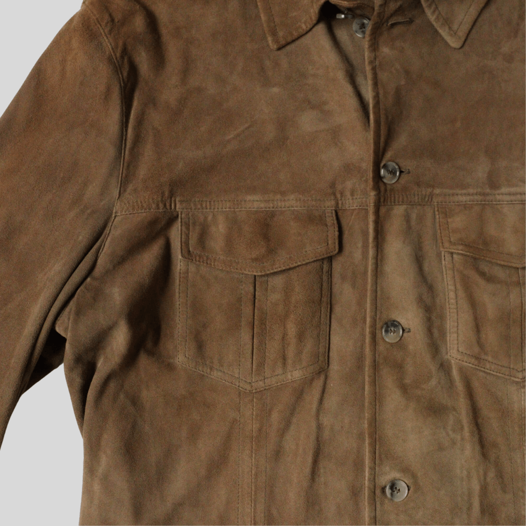 Overshirt de piel Hugo Boss
