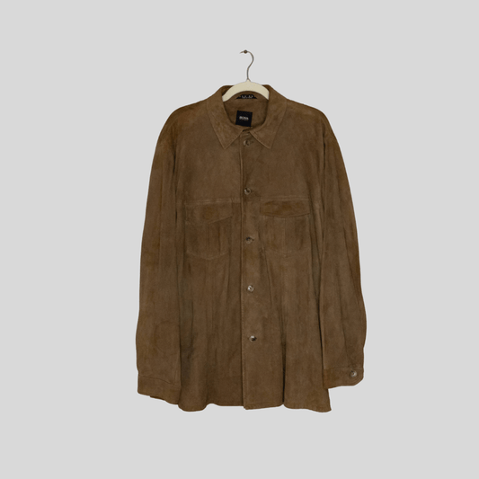Overshirt de piel Hugo Boss